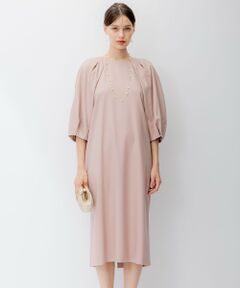 L size ONWARD(大きいサイズ) / エルサイズオンワード ドレス | 【APPLAUDIR】ノーブルストレッチ ボリュームスリーブドレス