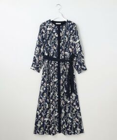 L size ONWARD(大きいサイズ) / エルサイズオンワード ロング・マキシ丈ワンピース | 【WEB&一部店舗限定・新色追加・定番人気・着用動画あり】ハーバルフロープリント8分袖 ワンピース