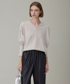 L size ONWARD(大きいサイズ) / エルサイズオンワード ニット・セーター | 【洗える】ソフトウールハイゲージ Vネックプルオーバー
