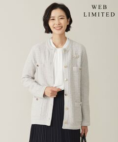 【WEB限定カラーあり・洗える】TWEED ニット カーディガン