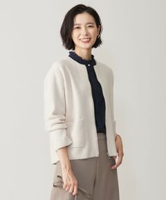 【洗える】BOUCLE BLOUSON ニット アウター