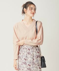 L size ONWARD(大きいサイズ) / エルサイズオンワード ニット・セーター | 【洗える】Ｖネックセンターポイント ニット