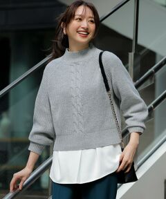 L size ONWARD(大きいサイズ) / エルサイズオンワード ニット・セーター | 【2SET】ニットレイヤード セット