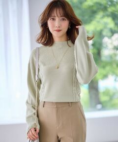 L size ONWARD(大きいサイズ) / エルサイズオンワード ニット・セーター | 【洗える】スフレボトルネック ニット