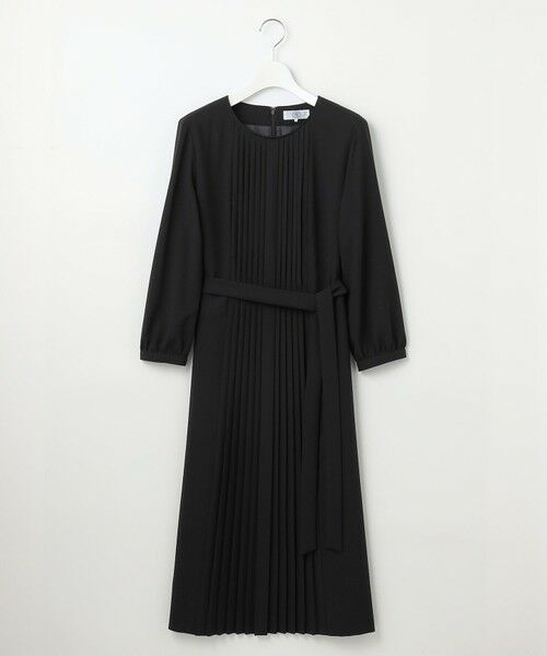 L size ONWARD(大きいサイズ) / エルサイズオンワード ロング・マキシ丈ワンピース | 【洗える】ノルディス2wayジョーゼット フロントプリーツ ワンピース | 詳細7