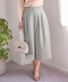 L size ONWARD(大きいサイズ) / エルサイズオンワード その他パンツ | ホームスパンワイドクロップド パンツ