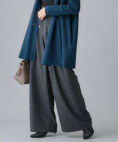 L size ONWARD(大きいサイズ) / エルサイズオンワード その他パンツ | ウールサキソニーワイド パンツ