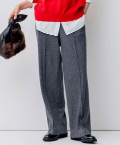 L size ONWARD(大きいサイズ) / エルサイズオンワード その他パンツ | ウールミルドジャージー セミワイド パンツ