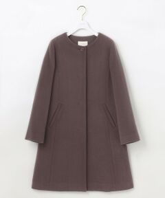 L size ONWARD(大きいサイズ) / エルサイズオンワード その他アウター | ファインウールモッサ ノーカラーコート