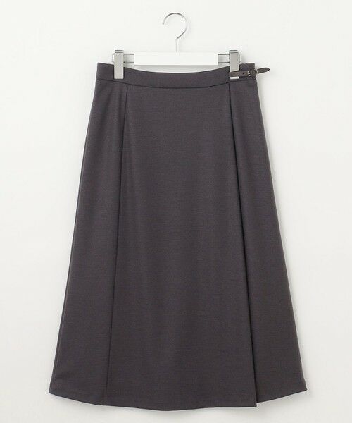 L size ONWARD(大きいサイズ) / エルサイズオンワード ミニ・ひざ丈スカート | 【洗える】ウールスムース スカート | 詳細3
