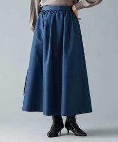 L size ONWARD(大きいサイズ) / エルサイズオンワード ミニ・ひざ丈スカート | 【撥水加工・洗える】エコタフタ スカート