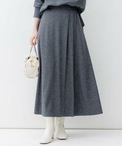 L size ONWARD(大きいサイズ) / エルサイズオンワード ミニ・ひざ丈スカート | 【洗える】ウールミルドジャージー フレアスカート