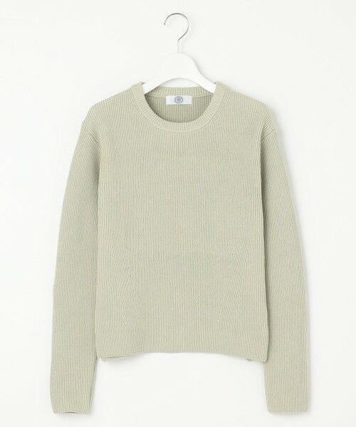 【WEB限定カラーあり・洗える】CLEAR COTTON BLEND サイドスリット ニット