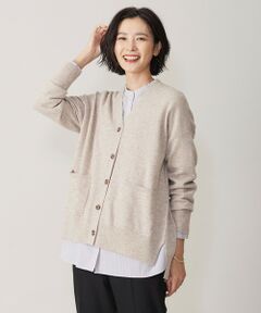 【洗える】CASHMERE BLEND Vネック カーディガン