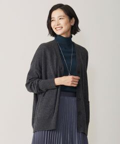 【洗える】CASHMERE BLEND Vネック カーディガン