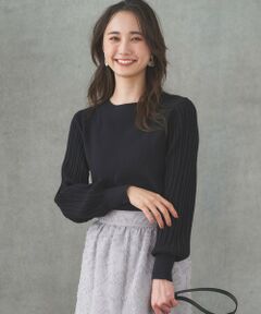 L size ONWARD(大きいサイズ) / エルサイズオンワード ニット・セーター | 【洗える】冬のシャルマン パフスリーブ ニット