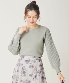 L size ONWARD(大きいサイズ) / エルサイズオンワード ニット・セーター | 【洗える】冬のシャルマン パフスリーブ ニット