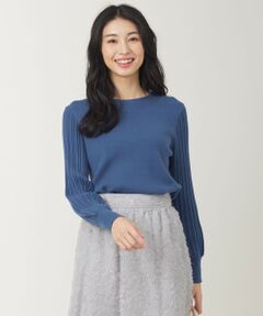 L size ONWARD(大きいサイズ) / エルサイズオンワード ニット・セーター | 【洗える】冬のシャルマン パフスリーブ ニット