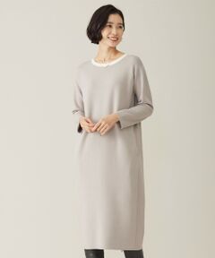 L size ONWARD(大きいサイズ) / エルサイズオンワード ミニ丈・ひざ丈ワンピース | 【WEB限定カラーあり・洗える】TRIM RAYON STRETCH ニット ワンピース