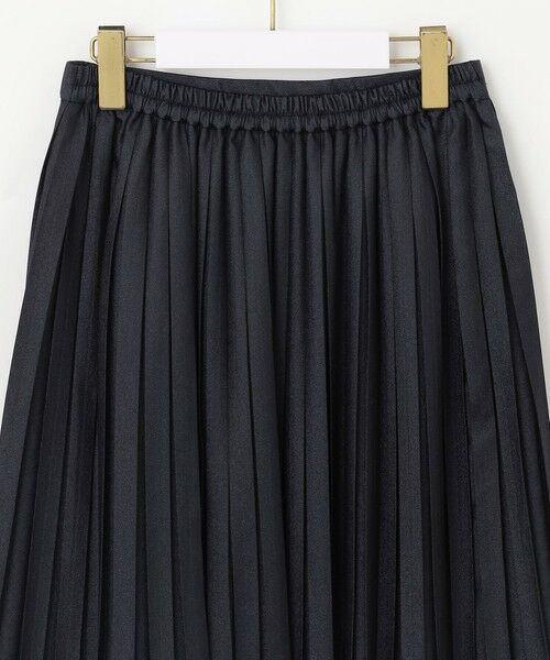 L size ONWARD(大きいサイズ) / エルサイズオンワード ロング・マキシ丈スカート | 【洗える】ブライトサテンプリーツ スカート | 詳細11