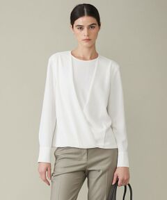 L size ONWARD(大きいサイズ) / エルサイズオンワード シャツ・ブラウス | 【洗える】 ストレッチジョーゼット カシュクールブラウス