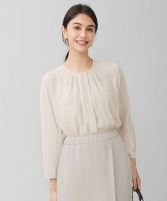 L size ONWARD(大きいサイズ) / エルサイズオンワード シャツ・ブラウス | 【洗える】バックサテンアムンゼンストライプ ブラウス