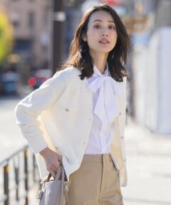 【洗える】DAILY TWEED ニット アウター