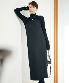 L size ONWARD(大きいサイズ) / エルサイズオンワード ロング・マキシ丈ワンピース | 【洗える】リヨセルスパンサテン キャミソールワンピース