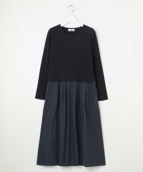 L size ONWARD(大きいサイズ) / エルサイズオンワード ロング・マキシ丈ワンピース | 【WEB限定・洗える】ニット コンビ ワンピース | 詳細11