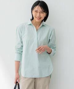 【Oggi4月号掲載/洗える】CANCLINI スキッパー シャツ