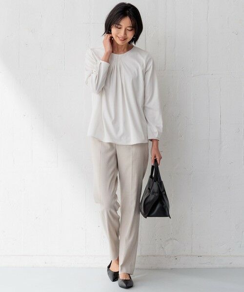 L size ONWARD(大きいサイズ) / エルサイズオンワード カットソー | 【洗える】スムースリー プルオーバー カットソー | 詳細3