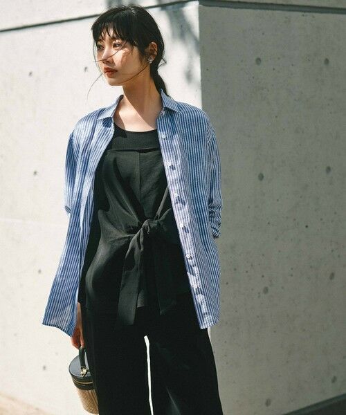 L size ONWARD(大きいサイズ) / エルサイズオンワード タンクトップ | 【新色追加/見上愛さん着用】オーガニック コットンリブ タンクトップ | 詳細24