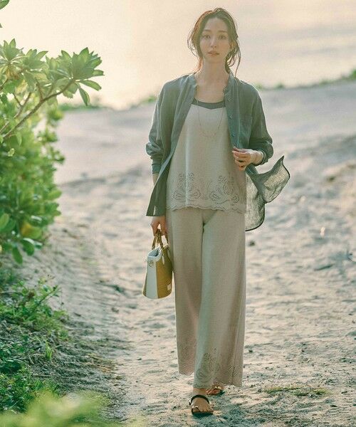 L size ONWARD(大きいサイズ) / エルサイズオンワード タンクトップ | 【Oggi6月号掲載/新色追加】オーガニック コットンリブ タンクトップ | 詳細30