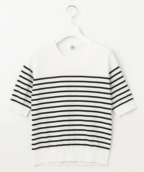 L size ONWARD(大きいサイズ) / エルサイズオンワード ニット・セーター | 【洗える】BASIC HT-COTTON クルーネック ボーダー ニット | 詳細3