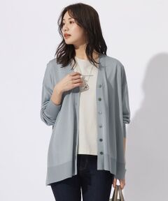 【WEB限定カラーあり・洗える】SILKY RAYON STRETCH カーディガン