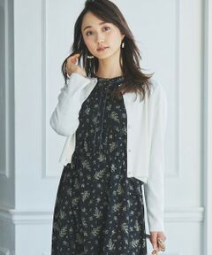 L size ONWARD(大きいサイズ) / エルサイズオンワード カーディガン・ボレロ | 【洗える】レースネックショートレングス カーディガン