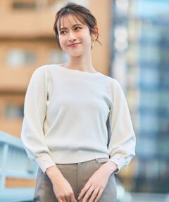 L size ONWARD(大きいサイズ) / エルサイズオンワード ニット・セーター | 【洗える】フラワーモイスチャー ニット