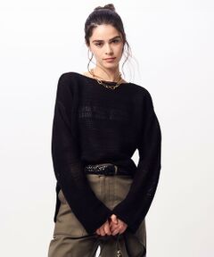 L size ONWARD(大きいサイズ) / エルサイズオンワード ニット・セーター | 【洗える】レーシーコットンコード ニット