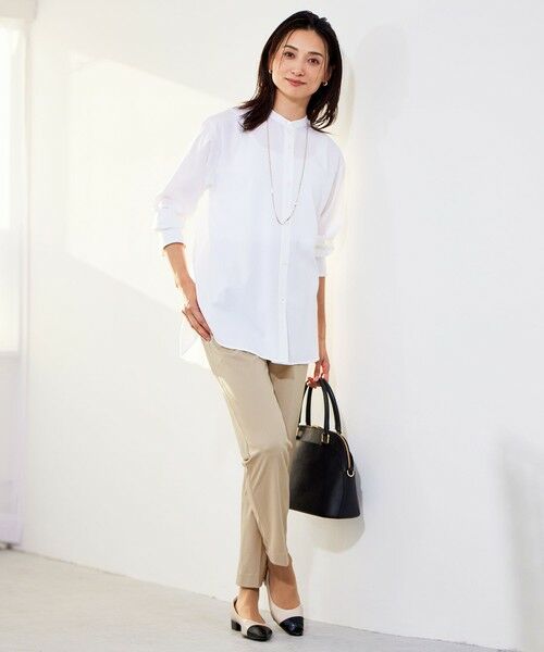 L size ONWARD(大きいサイズ) / エルサイズオンワード その他パンツ | 【カタログ掲載・洗える】ライトフィールジャージータックテーパード パンツ | 詳細6