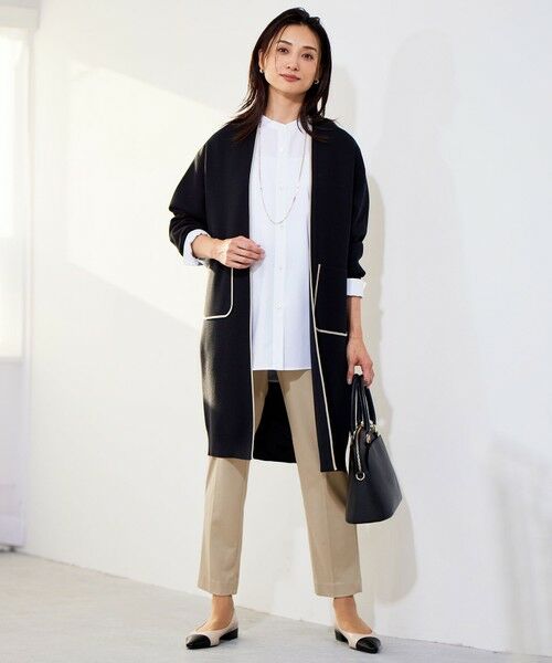 L size ONWARD(大きいサイズ) / エルサイズオンワード その他パンツ | 【カタログ掲載・洗える】ライトフィールジャージータックテーパード パンツ | 詳細7