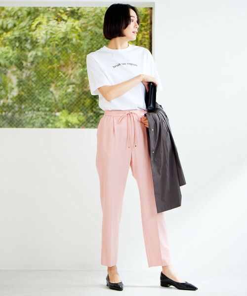 L size ONWARD(大きいサイズ) / エルサイズオンワード その他パンツ | 【カタログ掲載・洗える】ライトフィールジャージータックテーパード パンツ | 詳細17