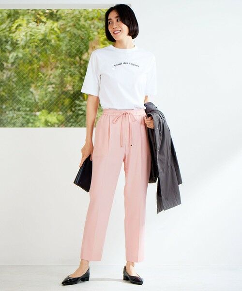 L size ONWARD(大きいサイズ) / エルサイズオンワード その他パンツ | 【カタログ掲載・洗える】ライトフィールジャージータックテーパード パンツ | 詳細18