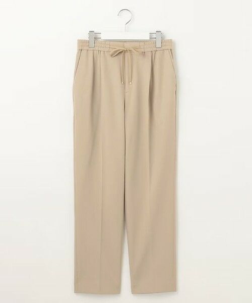 L size ONWARD(大きいサイズ) / エルサイズオンワード その他パンツ | ライトフィールジャージータックテーパード パンツ（[新色]ベージュ）