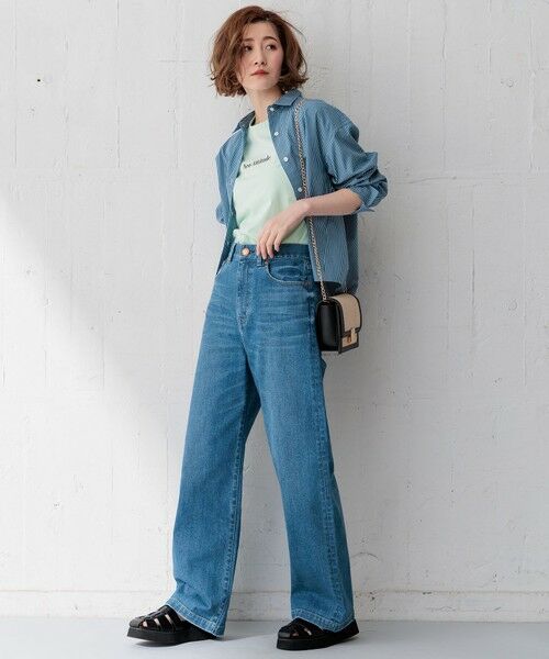 L size ONWARD(大きいサイズ) / エルサイズオンワード デニムパンツ | 【一部店舗限定】23区DENIM ストレッチ ワイドパンツ | 詳細7