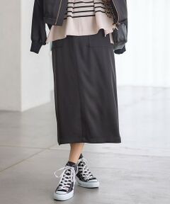 L size ONWARD(大きいサイズ) / エルサイズオンワード ミニ・ひざ丈スカート | ドレープサテン スカート