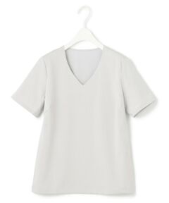 L size ONWARD(大きいサイズ) / エルサイズオンワード カットソー | 【接触冷感・UVケア・防シワ・洗える】スーペリアジャージー 半袖Vネックプルオーバー