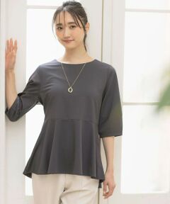 L size ONWARD(大きいサイズ) / エルサイズオンワード カットソー | 【接触冷感/UVカット】サカリバ ペプラム プルオーバー