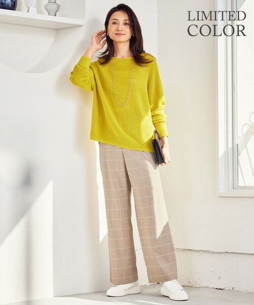 L size ONWARD(大きいサイズ) / エルサイズオンワード ニット・セーター | 【カタログ掲載・WEB限定カラーあり・洗える】リネンミドルゲージボートネック ニット | 詳細15