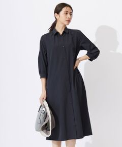 L size ONWARD(大きいサイズ) / エルサイズオンワード ミニ丈・ひざ丈ワンピース | 【洗える】RENUソフトタイプライター シャツ ワンピース