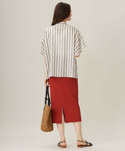 L size ONWARD(大きいサイズ) / エルサイズオンワード ミニ・ひざ丈スカート | 【洗える】リブストレッチタイト スカート | 詳細16